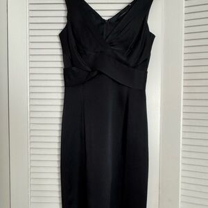 Elie Tahari Black Sleeveless, Silk Dress